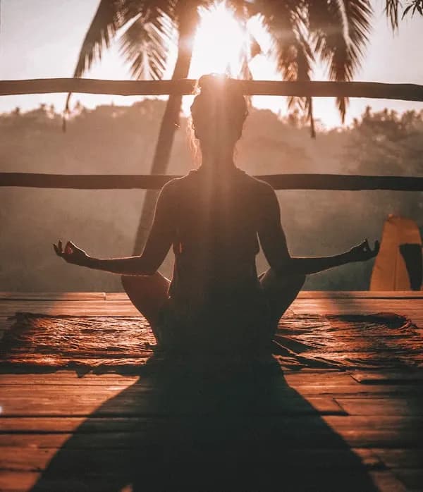 Yoga at a wellness retreat